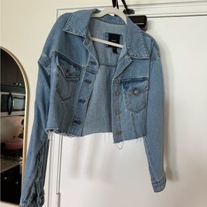 Forever 21 Light Blue Cropped Jean Jacket